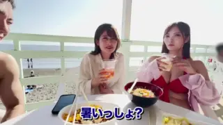 ナンパしたビキニギャルの泥酔爆乳セックスがエロい【白崎水麗】